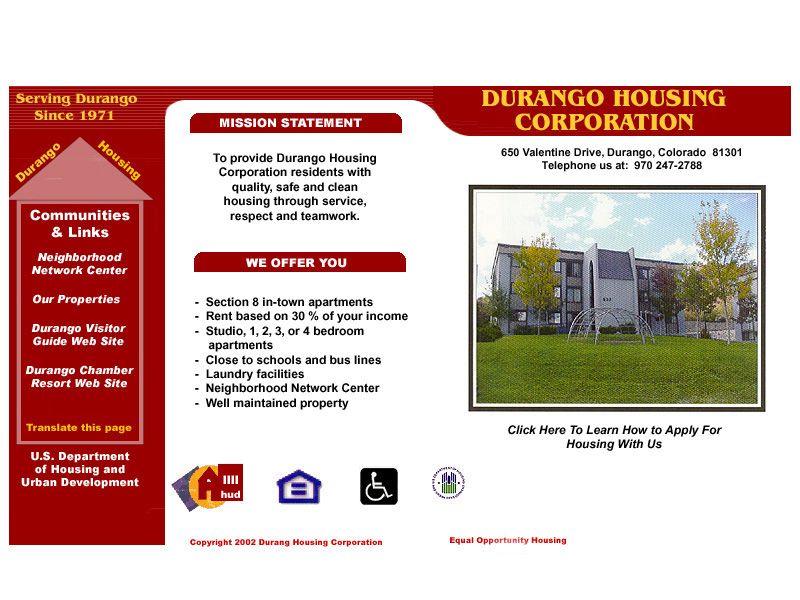 Durango Housing Corporation Colorado